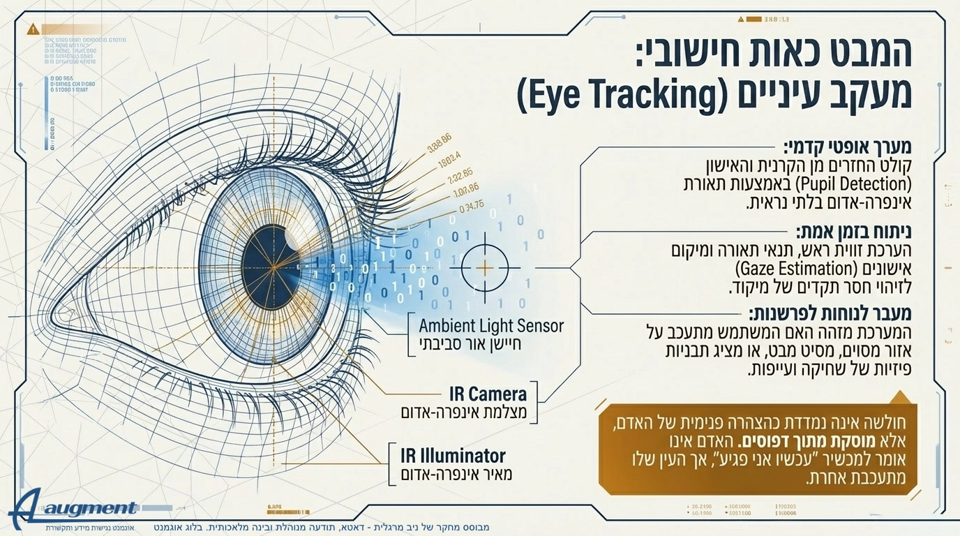 דאטא ותודעה מנוהלת בינה מלאכותית. מעקב עיניים ומבט. מחקר של ניב מרגלית. בלוג אוגמנט.